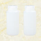 2 Empty Bottle Lotion Dispenser Water Holder for Tablet Kitchen Home (White)