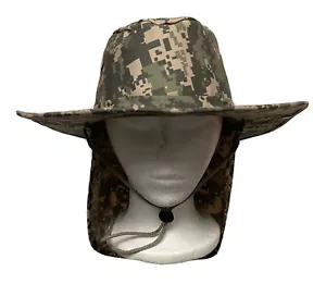 CAPPELLO COLLO A LEMBO MILITARE SECCHIO SOLE UV BOONIE BUSH AUSSIE OUTBACK SAFARI GIUNGLA SECCHIO - Foto 1 di 5