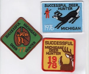 1976-77-78 Michigan Successful Deer Hunting Patches - Picture 1 of 1