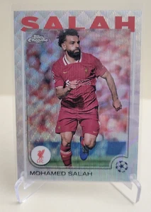 2024-25 TOPPS CHROME UEFA CLUB MOHAMED SALAH WAVE REFRACTOR #87 LIVERPOOL - Picture 1 of 2