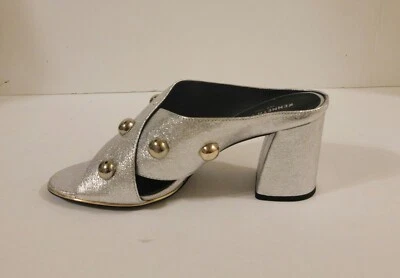 Mules/diapositivas Kenneth Cole New York Lyra Dome plateadas metálicas para mujer talla 11 Foto 1 de 4