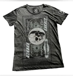 Roberto Geissini Grey Skull With Stud/stones Graphic Design Tee Unisex - Picture 1 of 6