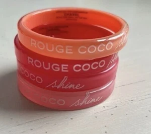 Seltenes Coco Chanel Neu mit Etikett Rouge Glanz Armband 4er Set Rosa Orange Rot Koralle - Bild 1 von 5