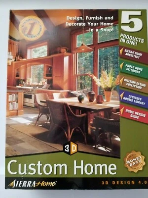 Sierra 3-D Custom Home Design, Architect, Decore & More.  PC . New Sealed - Image 1 of 3