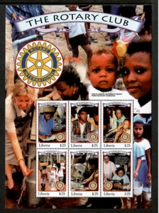 Liberia 2000 - Rotary Club - Sheet of 6 Stamps - MNH - Picture 1 of 1