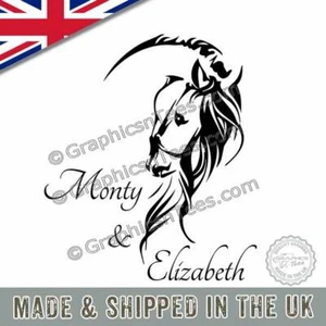 Personalised Horse Head Horsebox Stickers Custom Vinyl Graphic Decals For Horses - Picture 1 of 11