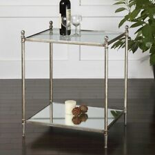 Uttermost 24282 Gannon Mirrored Glass End Table