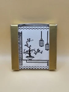 Linterna Bonsai Japonesa 33/8" De Colección 20 Posavasos De Susie Barker Monograma De CA - Imagen 1 de 4