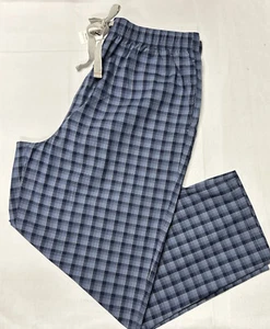 Cremieux Men’s Pants Pajama 2XB Lounge Sleep 100% Cotton Pockets Plaid Blue - Picture 1 of 11