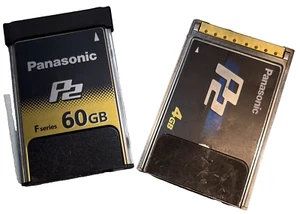 Qty 2 Panasonic AJ-P2E060FG F Series P2 Memory Card 60GB & 4gb P2 Camcorders - Picture 1 of 1