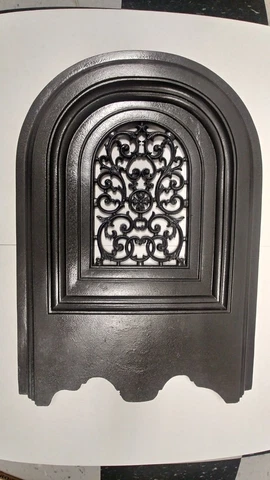 RESTORED VICTORIAN CAST IRON FIREPLACE SUMMER COVER Cover