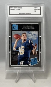 Jared Goff Rookie Card Graded 10 Gem Mint 2016 Donruss Rated Rookie RC Star QB - Picture 1 of 3
