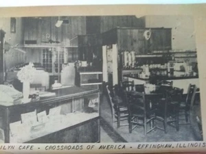 Vintage Postkarte. Rosilyn Cafe, Crossroads of America. Effingham Illinois - Bild 1 von 10