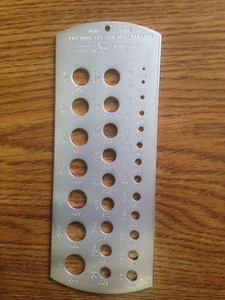 MEDIDOR DE TALADRO FRACCIONAL 1/16" A 1/2" POR 64THS - Imagen 1 de 1