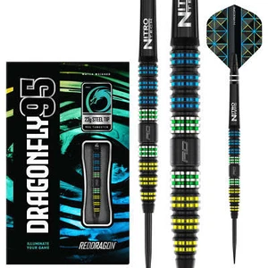 Red Dragon Dragonfly 95 Tapered Steel Tip Darts 95% Tungsten - 23gm - Picture 1 of 6