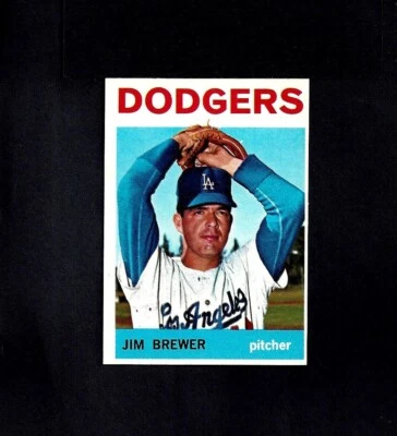 1964 TOPPS #553 JIM BREWER-2--HIGH NUMBER--DODGERS--NO CREASES--NR/MT - Image 1 of 2