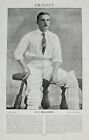 1896 Original Sport Imprimé & Text Cricket ~ A.C.Maclaren Harrow Eleven