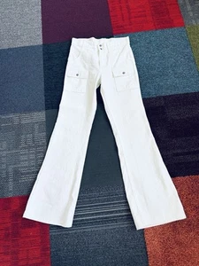 Vintage 70’s Levi’s 676 White Bellbottom Flare Bush Jeans Pants 33 x 36 - Picture 1 of 13