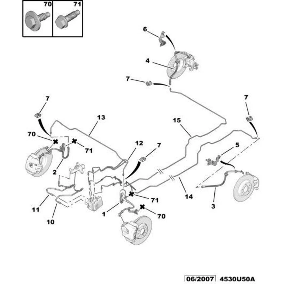 Brake Hose Support - Citroen C6 2005-2012 Diesel | 481713 - Image 1 of 1