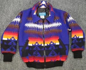 Justin Kraff Wool Jacket Kids 4 Chief Joseph USA Bomber Childs Like Pendleton - Picture 1 of 8