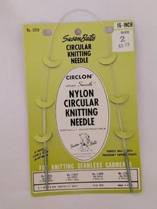Vintage Susan Bates Circular Knitting Needles. 16" Size 2 - Picture 1 of 3