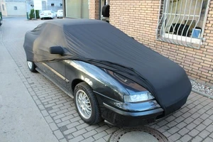 Vollgarage Schutzdecke Car-Cover Schwarz mit Spiegeltaschen für Opel Calibra - Picture 1 of 3