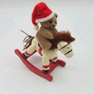 1989 Christmas Around The World Schaukelpferd & Teddybär Ornamente Vintage - Bild 1 von 10