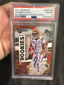2021 Donruss Ja'Marr Chase Rookie Gridiron Kings Studio Series SSP RC PSA 10 GEM - Bild 1 von 2