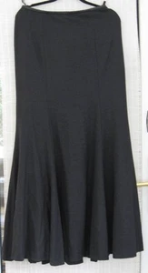 Ladies lined long Jaeger Black/ very dark grey, Wool Skirt. Size 12/14 Tall. - Picture 1 of 1