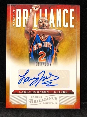 2012-13 Panini Brilliance #20 Larry Johnson Marks of Brilliance AUTO #/199 - Image 1 of 2