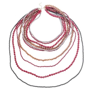Fashionable Beaded Waterfall Necklace Ornament for Women Holiday and Party Style - Picture 1 of 8