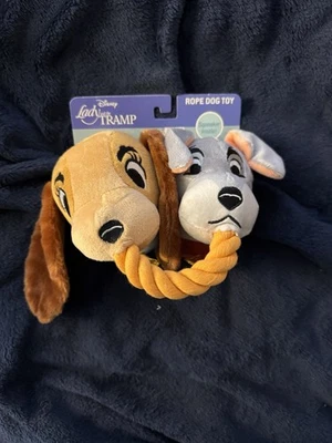 Disney Lady & The Tramp Rope SqueakerToy - Juguete para perro cachorro NUEVO Foto 1 de 2