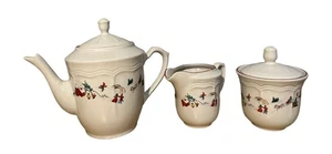 Vintage '95 Farberware White Christmas Katherine Babanovsky 3-teiliges Set 90er Xmas - Bild 1 von 13