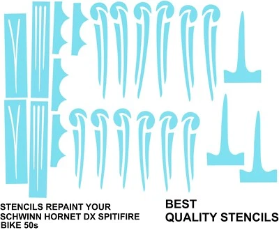 STENCILS REPAINT your VINTAGE OLD SCHWINN HORNET DX SPITFIRE BICYCLE BIKE 50s - Image 1 of 2
