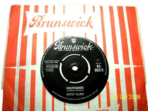 45rpm vinyl record.....Patsy Cline.....Heartaches/Why Can't He Be You....Country - Picture 1 of 2