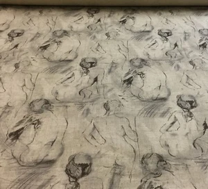 LÍNEA DE GRAFITO Edimburgo Tejedores - Desnudos Tela de Lino-Cortinas/Tapicería/Cojín - Imagen 1 de 5