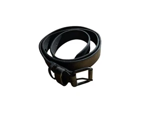 Men's H & M Black Leather Belt, Black Buckle, Size 34 - Picture 1 of 3