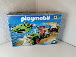 Playmobil 3041 Geobra Manta Shell Jeep Trailer Speedboat Playset - Incomplete - Picture 1 of 3