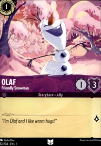 Hombre de nieve amigable Olaf Disney Lorcana el primer capítulo 52/204 poco común - Imagen 1 de 1