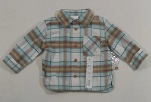 Little Co Lauren Conrad Boys Toddler Plaid Long Sleeve Button Up Shirt 6M - Picture 1 of 5