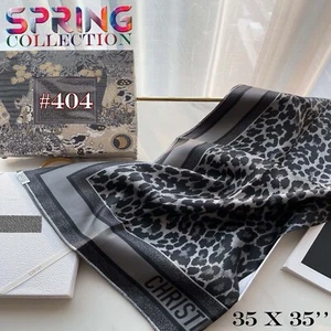 100% Mulberry Silk Women Large Square Scarf Head Neck Hair Wraps Shawl 90CM 35" - Picture 1 of 4