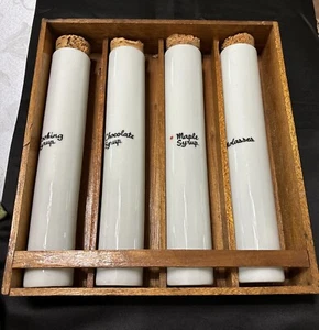 Vintage Lagardo Tackett / Freeman Lederman Kochsirup Porzellan Behälter, selten - Bild 1 von 22