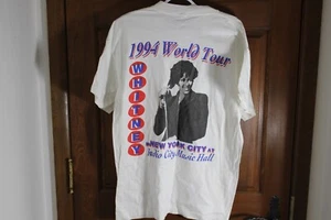 Camiseta Blanca De Colección 1994 Whitney Houston World Tour NYC Radio City XL LEER - Imagen 1 de 8