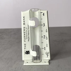 The Farmers Bank Nicholasville, Kentucky Rain Gauge Vintage Advertising Metal & - Picture 1 of 5