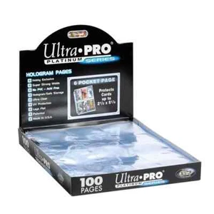 6 Taschenseiten Blätter Box 100 Hologramm Seiten Ultra Pro Platinum KEIN PVC USA! Neu! - Bild 1 von 5