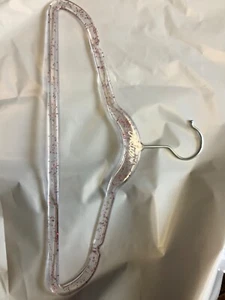 JUSTICE JUS271 Girls Non-Slip Swivel Hook Clothes Hangers Pink Glitter packed 25 - Picture 1 of 2