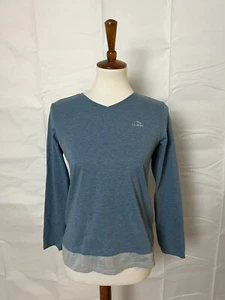 LL Bean Girl’s Long Sleeve Basic Tee T-shirt Blue 100% Cotton Size 14/16 - Picture 1 of 6