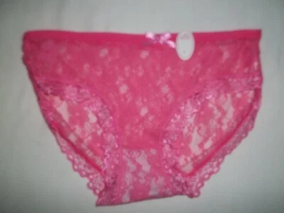 Girls L (10-12) lace bikini panties hot pink nwt tween - Image 1 of 2