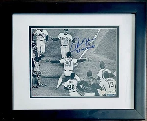 1986 World Series Celebration Howard Johnson Signed Framed Photo, COA Steiner - Picture 1 of 3