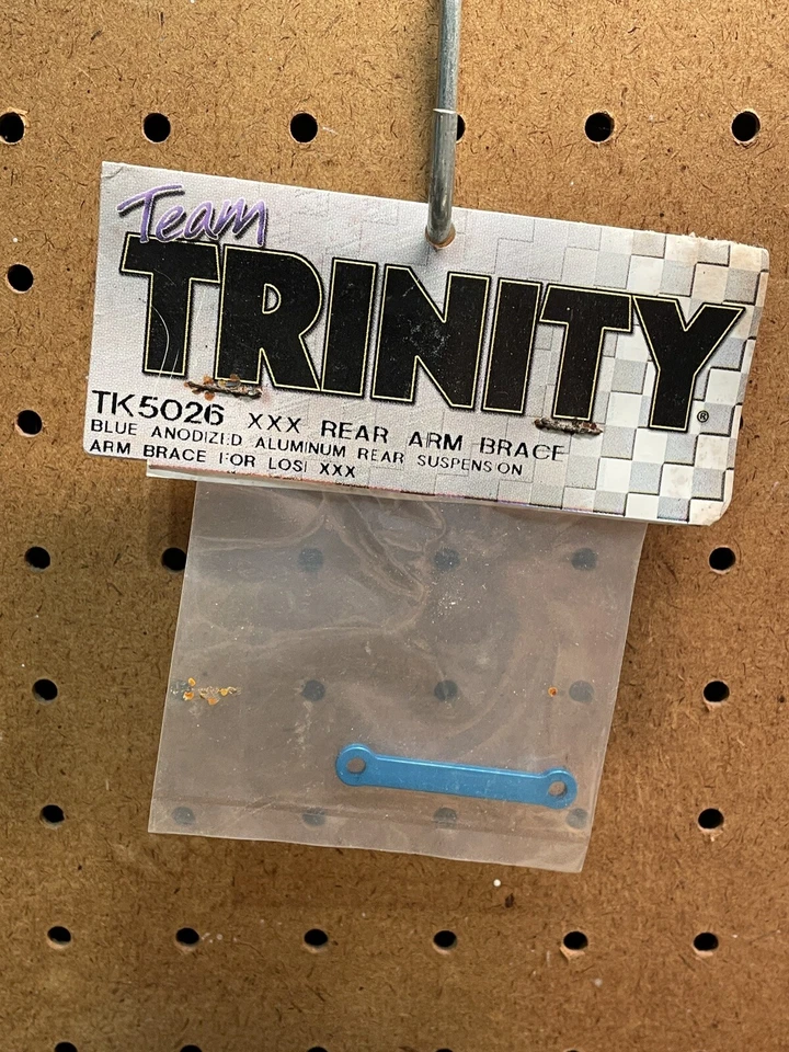 Trinity RC XXX Rear Arm Brace Alloy Vintage Blue Losi New - Image 1 of 1
